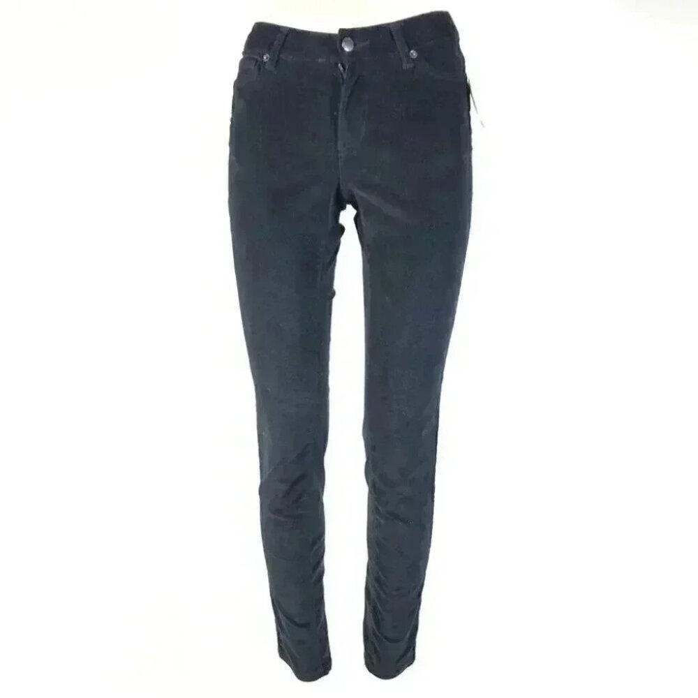 🌟Joe fresh slim corduroy mid rise navy blue pants 26x30